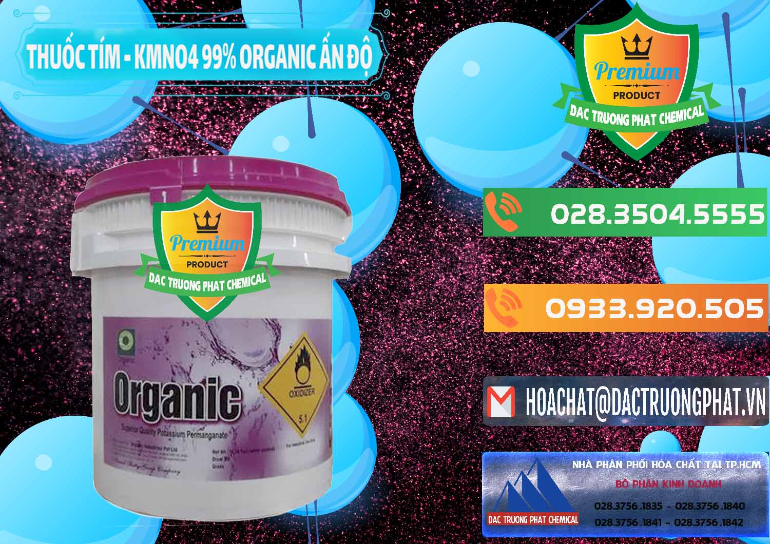 Nhà nhập khẩu _ bán Thuốc Tím - KMNO4 99% Organic Ấn Độ India - 0216 - Cty kinh doanh và cung cấp hóa chất tại TP.HCM - hoachatxulynuoc.com.vn