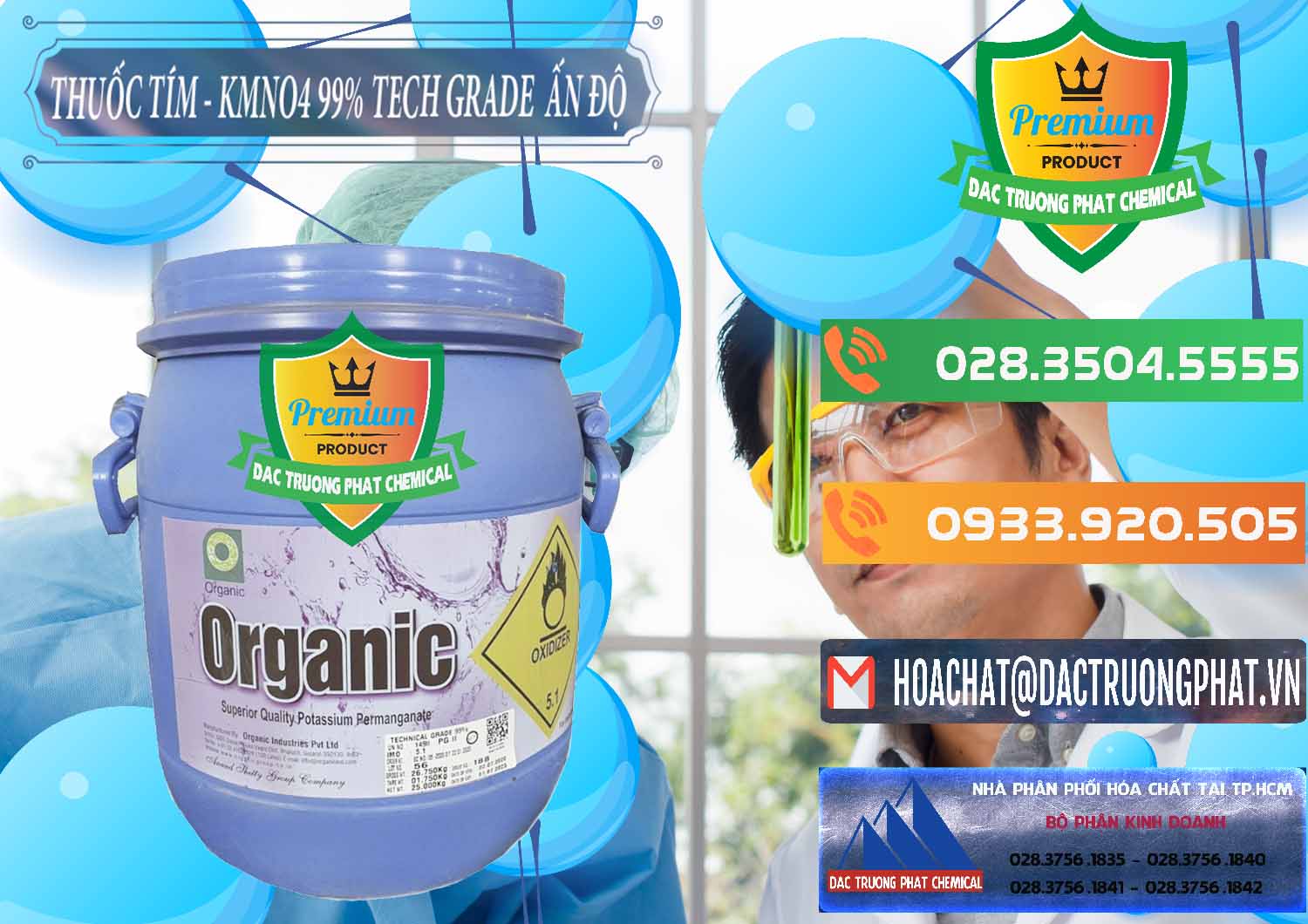Công ty bán - cung ứng Thuốc Tím - KMNO4 99% Organic Group Ấn Độ India - 0250 - Đơn vị phân phối & cung cấp hóa chất tại TP.HCM - hoachatxulynuoc.com.vn