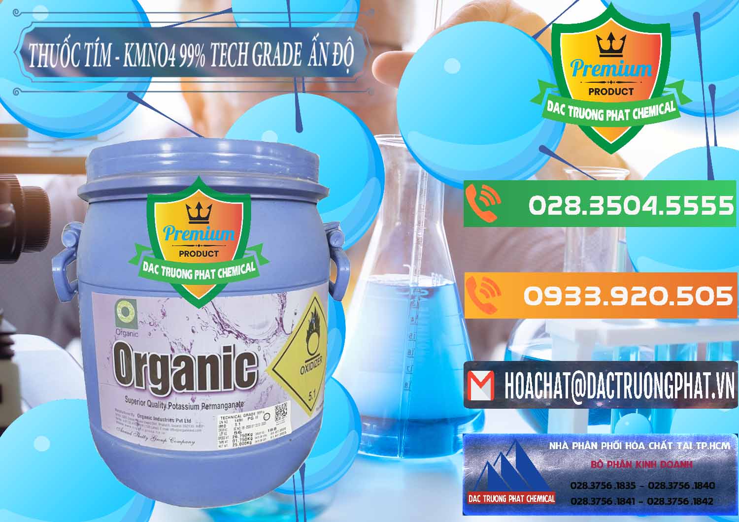 Nơi chuyên bán và cung cấp Thuốc Tím - KMNO4 99% Organic Group Ấn Độ India - 0250 - Nơi chuyên bán & phân phối hóa chất tại TP.HCM - hoachatxulynuoc.com.vn