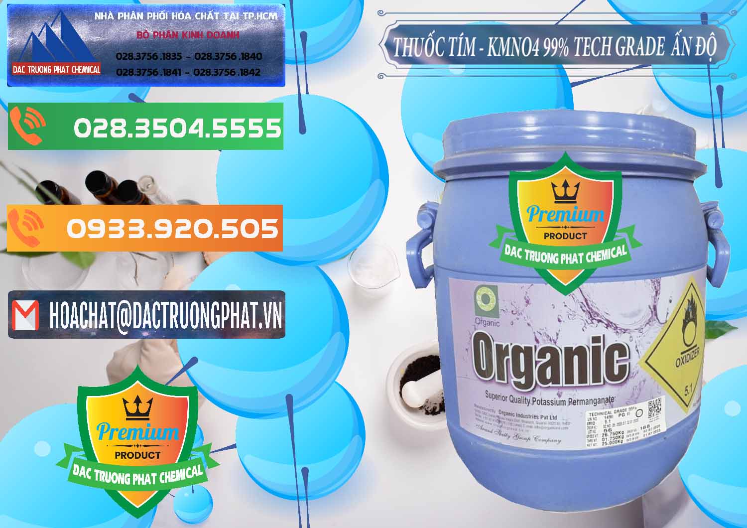 Cty chuyên nhập khẩu ( bán ) Thuốc Tím - KMNO4 99% Organic Group Ấn Độ India - 0250 - Cty chuyên bán & cung cấp hóa chất tại TP.HCM - hoachatxulynuoc.com.vn