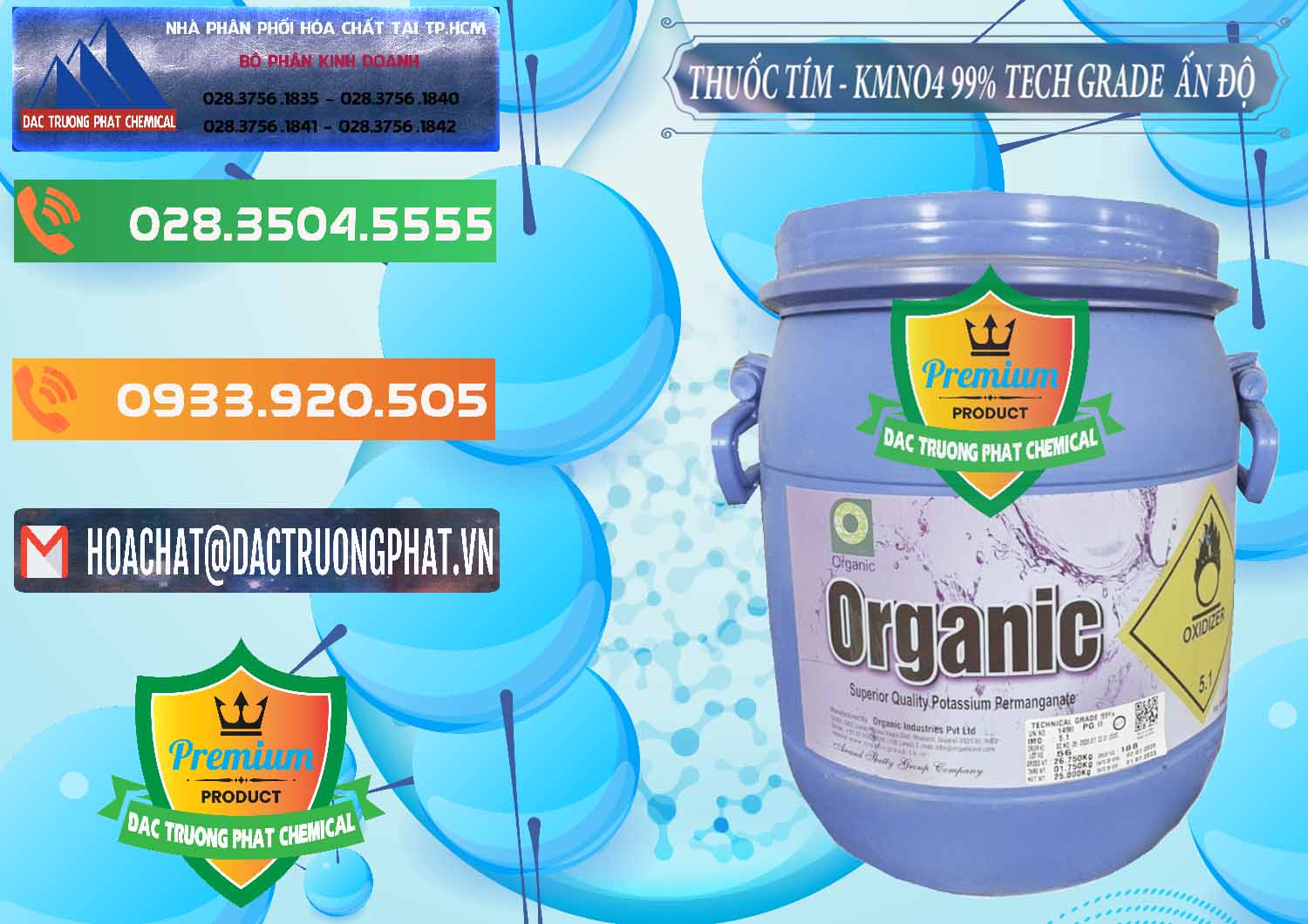 Cty chuyên bán - cung cấp Thuốc Tím - KMNO4 99% Organic Group Ấn Độ India - 0250 - Đơn vị phân phối & bán hóa chất tại TP.HCM - hoachatxulynuoc.com.vn
