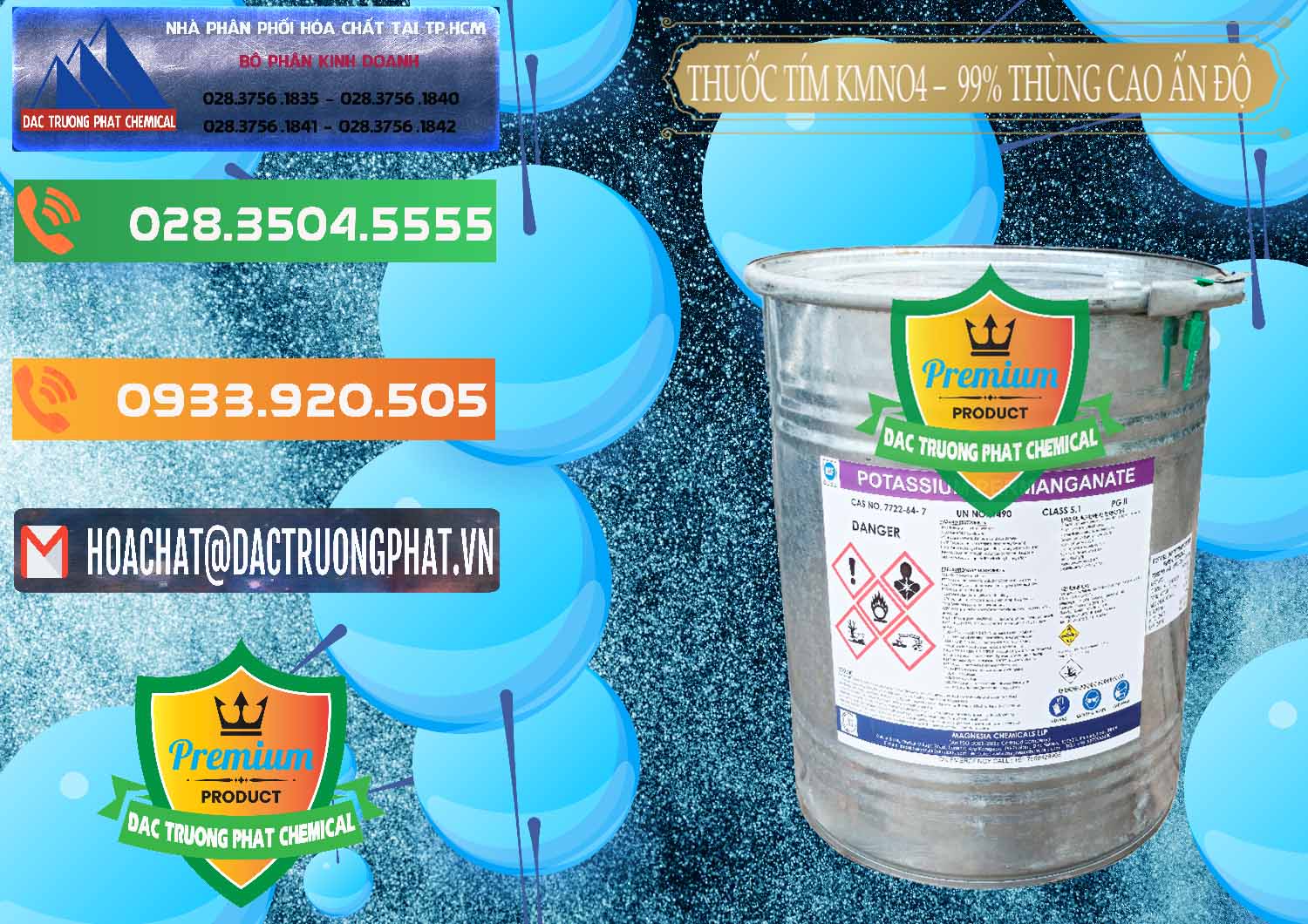 Cty nhập khẩu - bán Thuốc Tím - KMNO4 Thùng Cao 99% Magnesia Chemicals Ấn Độ India - 0164 - Đơn vị chuyên phân phối _ bán hóa chất tại TP.HCM - hoachatxulynuoc.com.vn