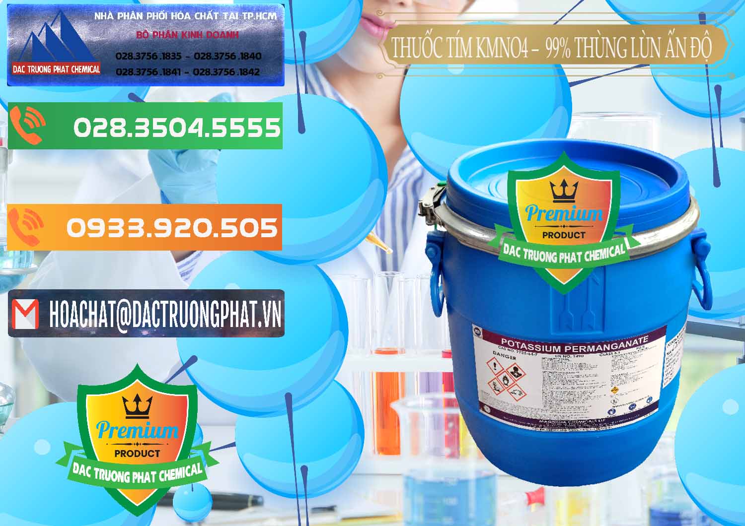 Cty bán và phân phối Thuốc Tím - KMNO4 Thùng Lùn 99% Magnesia Chemicals Ấn Độ India - 0165 - Nơi phân phối & nhập khẩu hóa chất tại TP.HCM - hoachatxulynuoc.com.vn