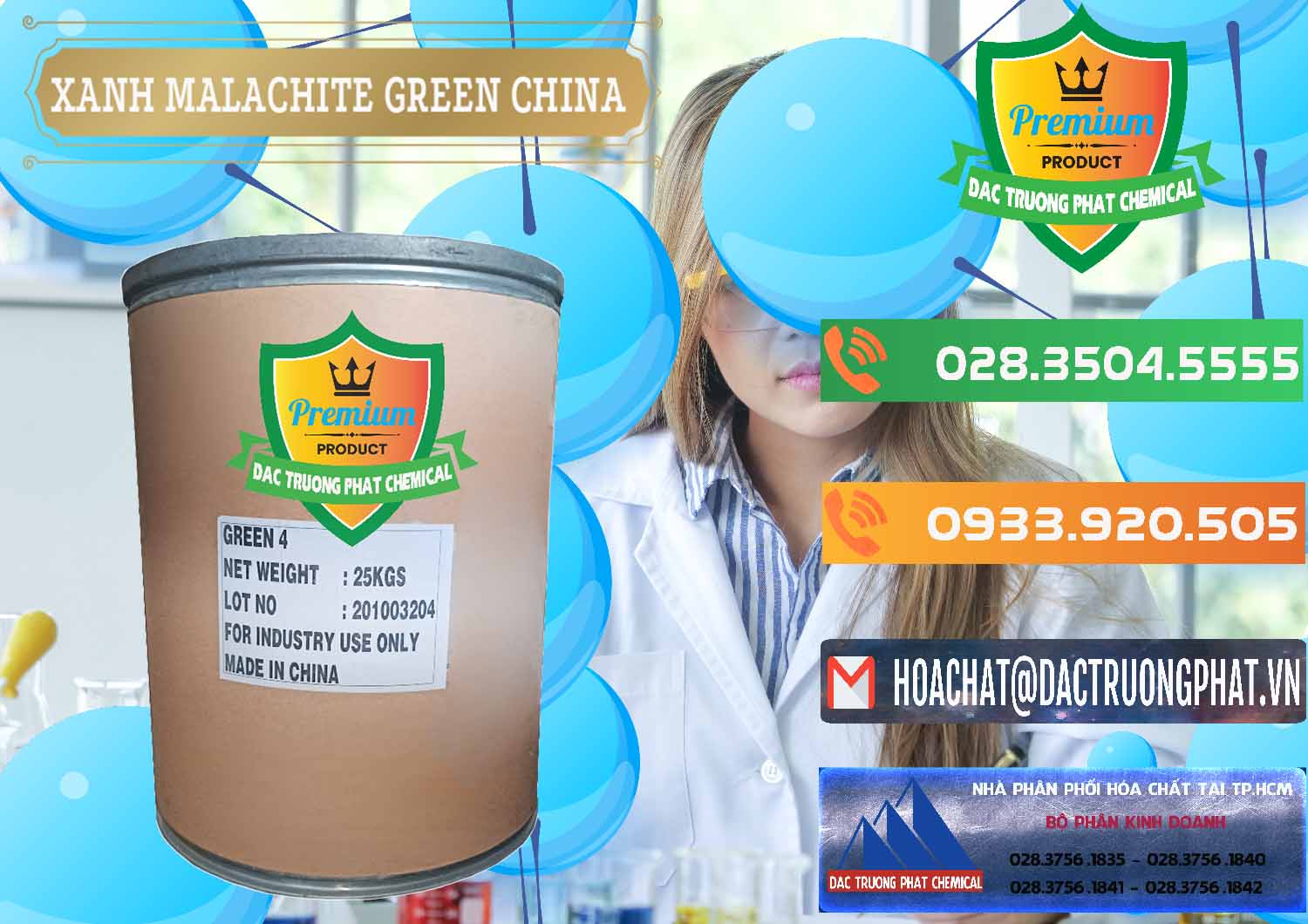 Chuyên cung ứng _ bán Xanh Malachite Green Trung Quốc China - 0325 - Nơi bán và phân phối hóa chất tại TP.HCM - hoachatxulynuoc.com.vn