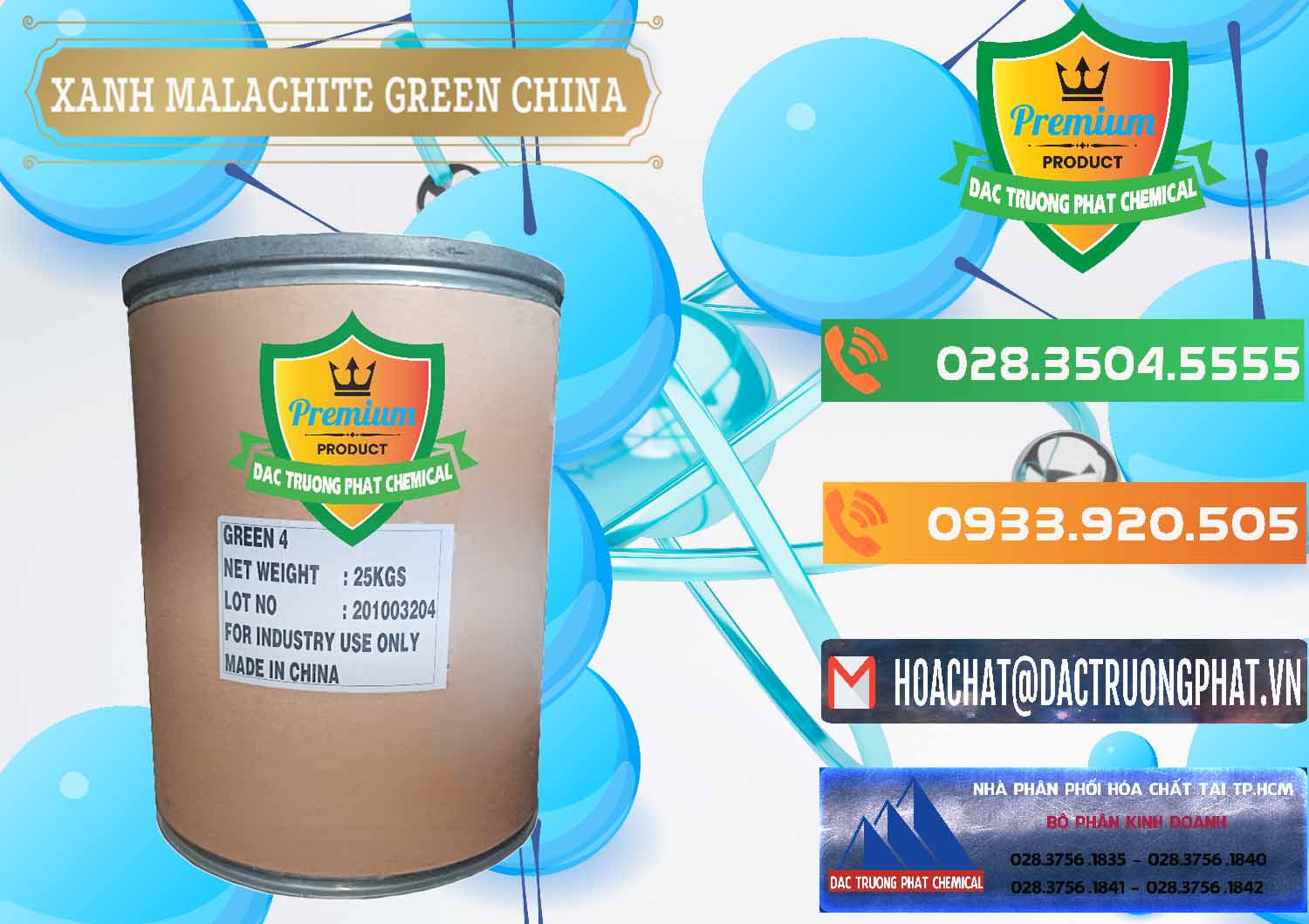 Bán ( cung ứng ) Xanh Malachite Green Trung Quốc China - 0325 - Cty phân phối & cung cấp hóa chất tại TP.HCM - hoachatxulynuoc.com.vn