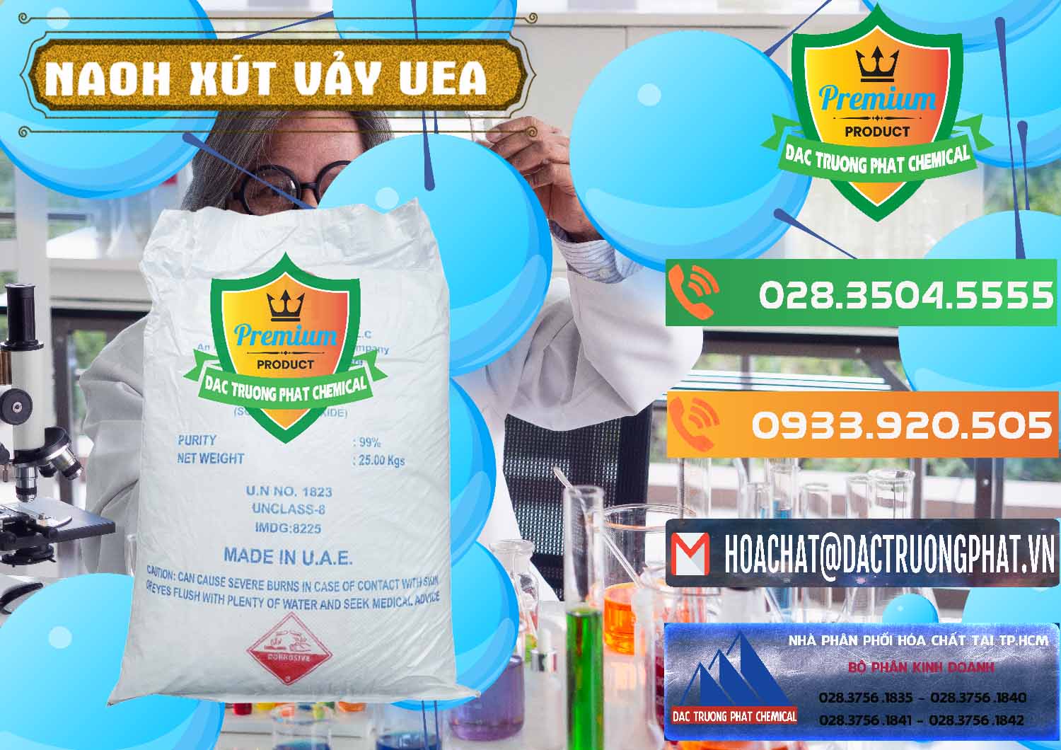 Chuyên phân phối _ bán Xút Vảy - NaOH Vảy UAE Iran - 0432 - Công ty nhập khẩu & cung cấp hóa chất tại TP.HCM - hoachatxulynuoc.com.vn