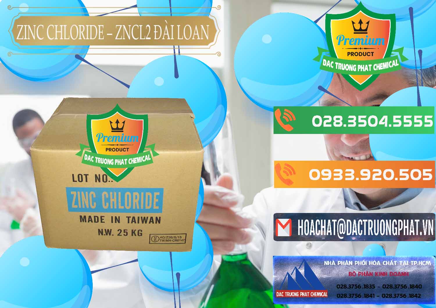 Cty nhập khẩu và bán Zinc Chloride - ZNCL2 96% Đài Loan Taiwan - 0178 - Đơn vị cung cấp & phân phối hóa chất tại TP.HCM - hoachatxulynuoc.com.vn