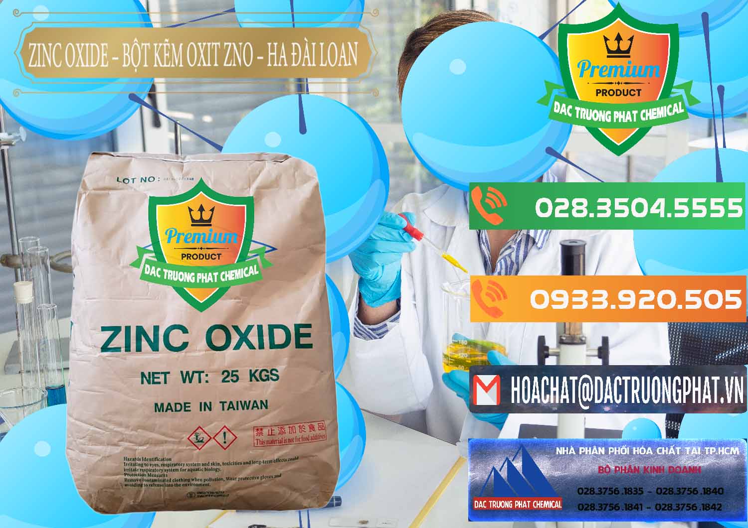 Công ty bán & cung cấp Zinc Oxide - Bột Kẽm Oxit ZNO HA Đài Loan Taiwan - 0180 - Cty phân phối ( nhập khẩu ) hóa chất tại TP.HCM - hoachatxulynuoc.com.vn