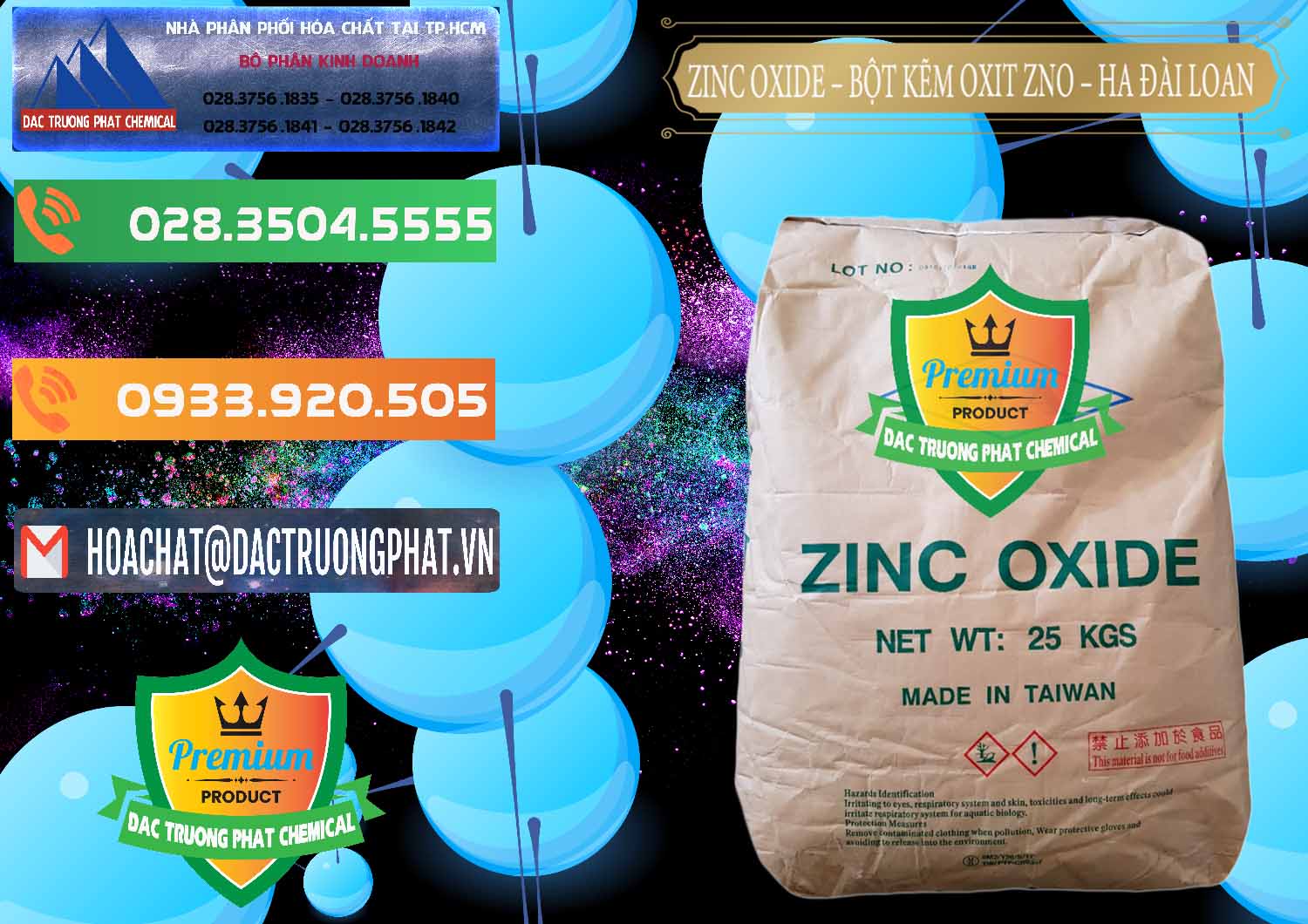 Cty bán - phân phối Zinc Oxide - Bột Kẽm Oxit ZNO HA Đài Loan Taiwan - 0180 - Cty cung cấp - kinh doanh hóa chất tại TP.HCM - hoachatxulynuoc.com.vn