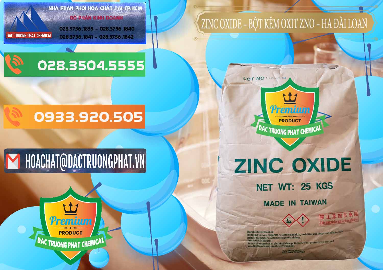 Đơn vị cung cấp ( bán ) Zinc Oxide - Bột Kẽm Oxit ZNO HA Đài Loan Taiwan - 0180 - Nơi phân phối - cung cấp hóa chất tại TP.HCM - hoachatxulynuoc.com.vn