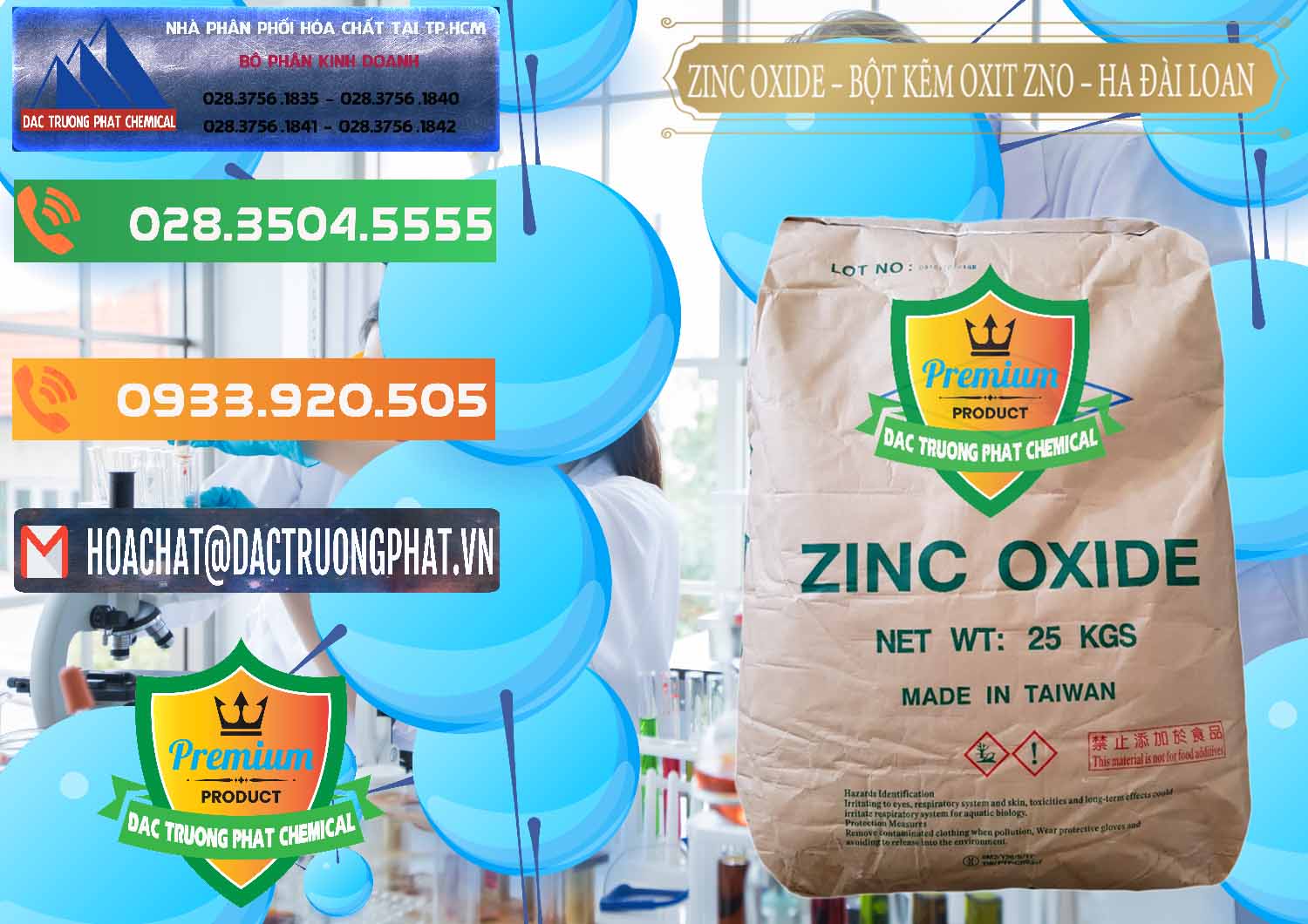 Chuyên kinh doanh và bán Zinc Oxide - Bột Kẽm Oxit ZNO HA Đài Loan Taiwan - 0180 - Đơn vị cung ứng & phân phối hóa chất tại TP.HCM - hoachatxulynuoc.com.vn