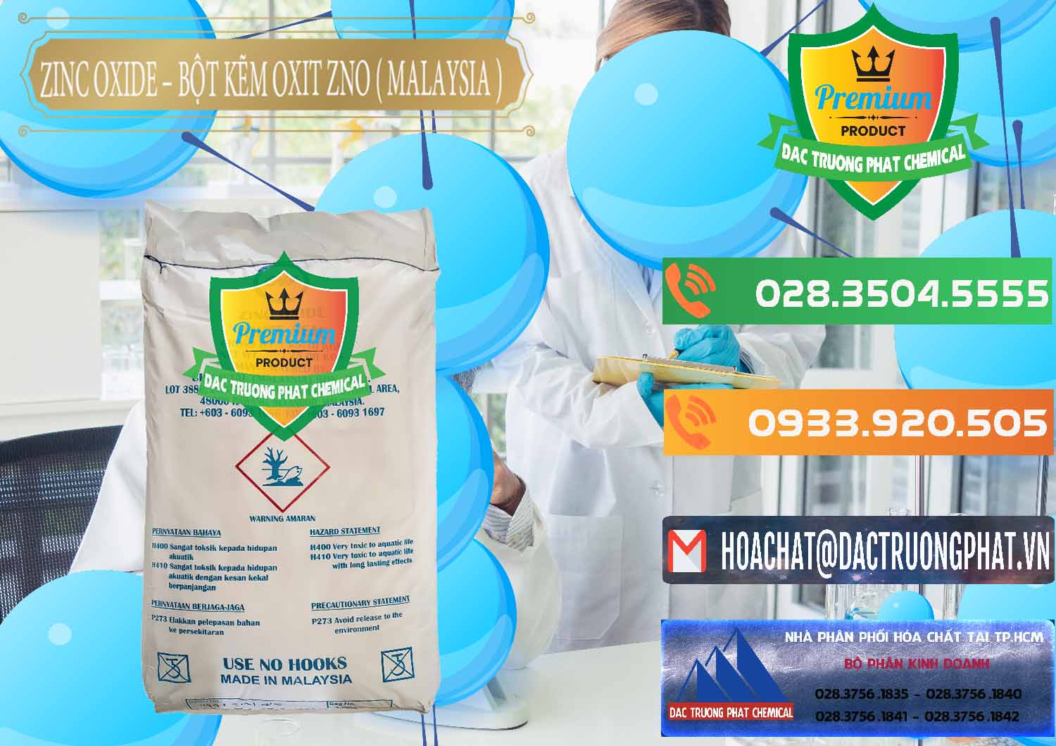 Chuyên phân phối & bán Zinc Oxide - Bột Kẽm Oxit ZNO Malaysia - 0179 - Công ty phân phối & cung cấp hóa chất tại TP.HCM - hoachatxulynuoc.com.vn