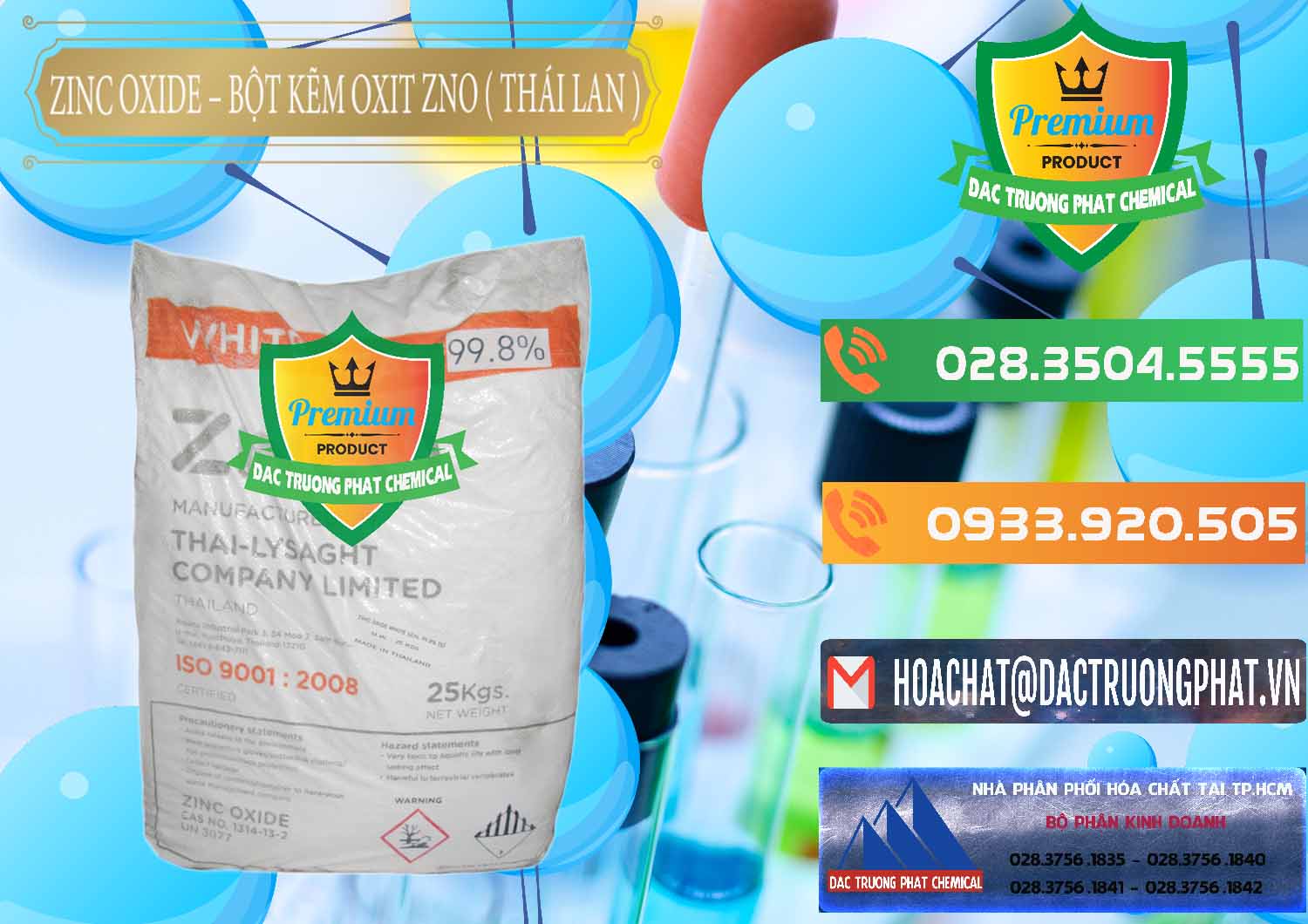 Nơi bán ( cung cấp ) Zinc Oxide - Bột Kẽm Oxit ZNO Thái Lan Thailand - 0181 - Công ty chuyên bán - cung cấp hóa chất tại TP.HCM - hoachatxulynuoc.com.vn