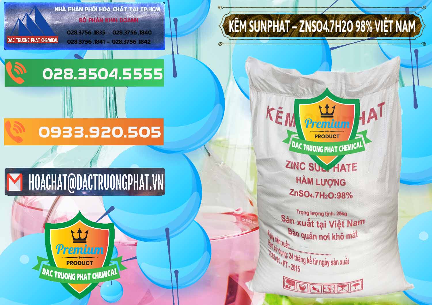 Cty chuyên phân phối ( bán ) Kẽm Sunfat – ZNSO4.7H2O Việt Nam - 0189 - Bán - cung ứng hóa chất tại TP.HCM - hoachatxulynuoc.com.vn