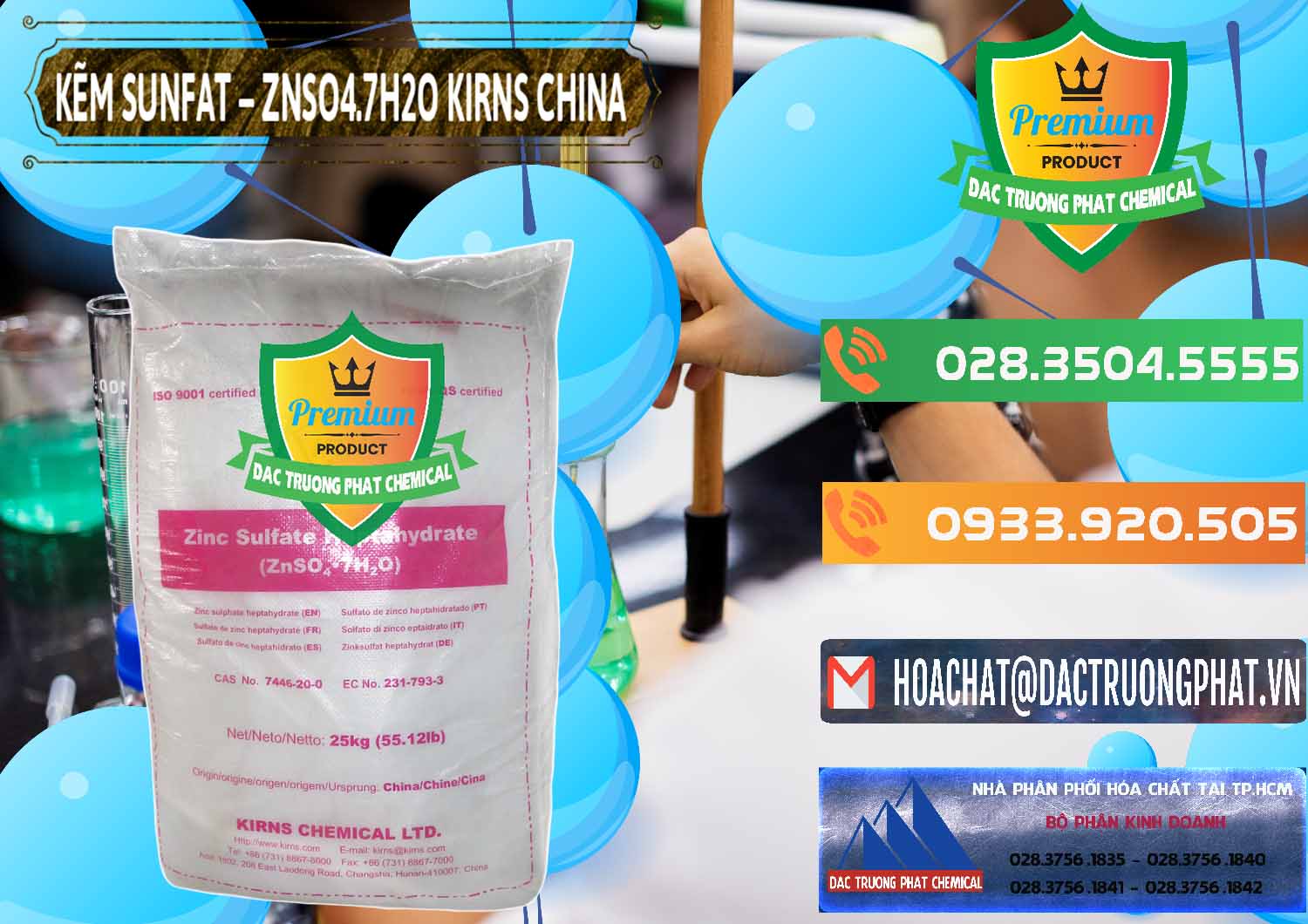 Công ty chuyên bán _ phân phối Kẽm Sunfat – ZNSO4.7H2O Kirns Trung Quốc China - 0089 - Chuyên nhập khẩu ( cung cấp ) hóa chất tại TP.HCM - hoachatxulynuoc.com.vn