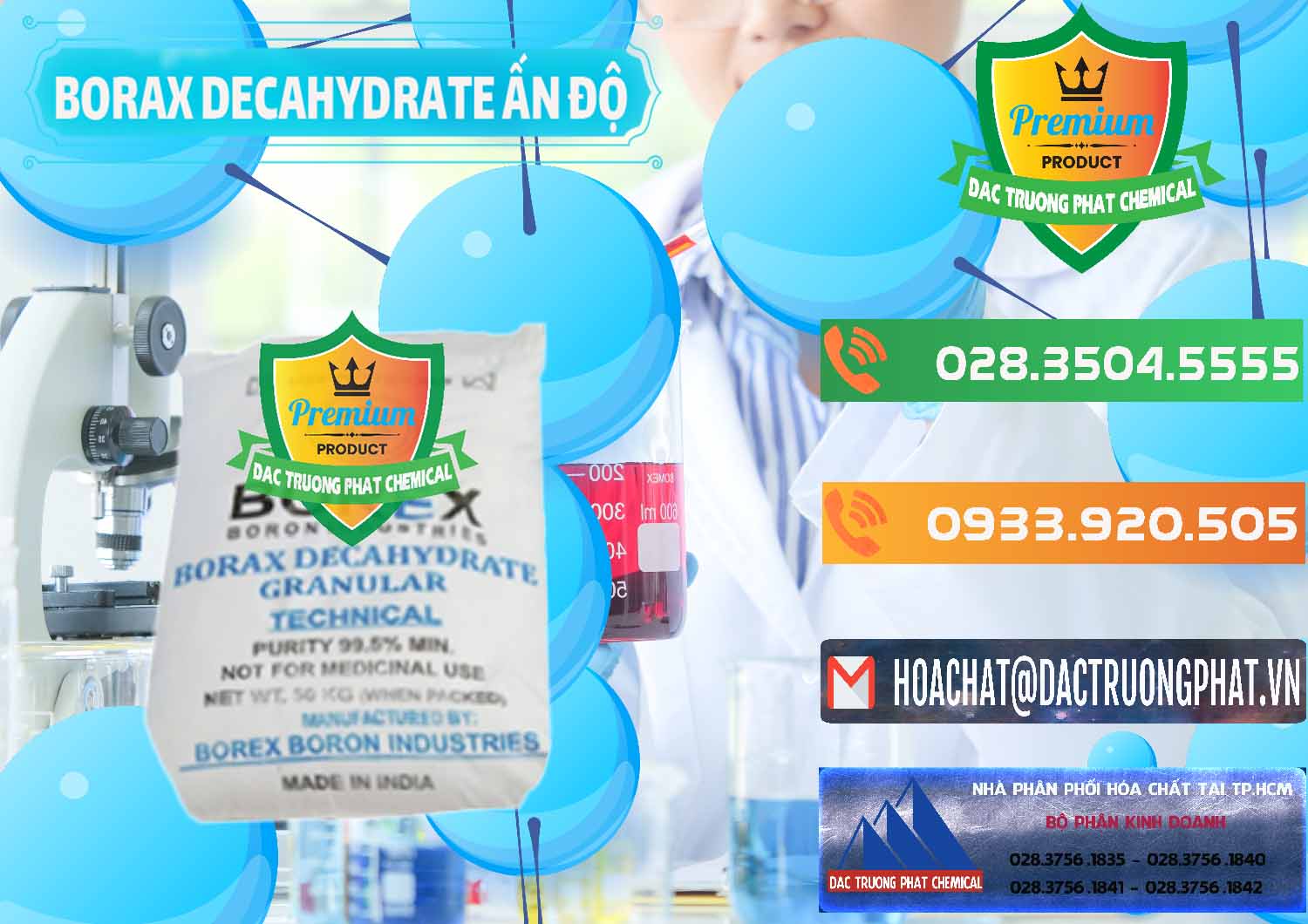 Cty bán - cung cấp Borax Decahydrate Ấn Độ India - 0449 - Nơi chuyên phân phối _ nhập khẩu hóa chất tại TP.HCM - hoachatxulynuoc.com.vn