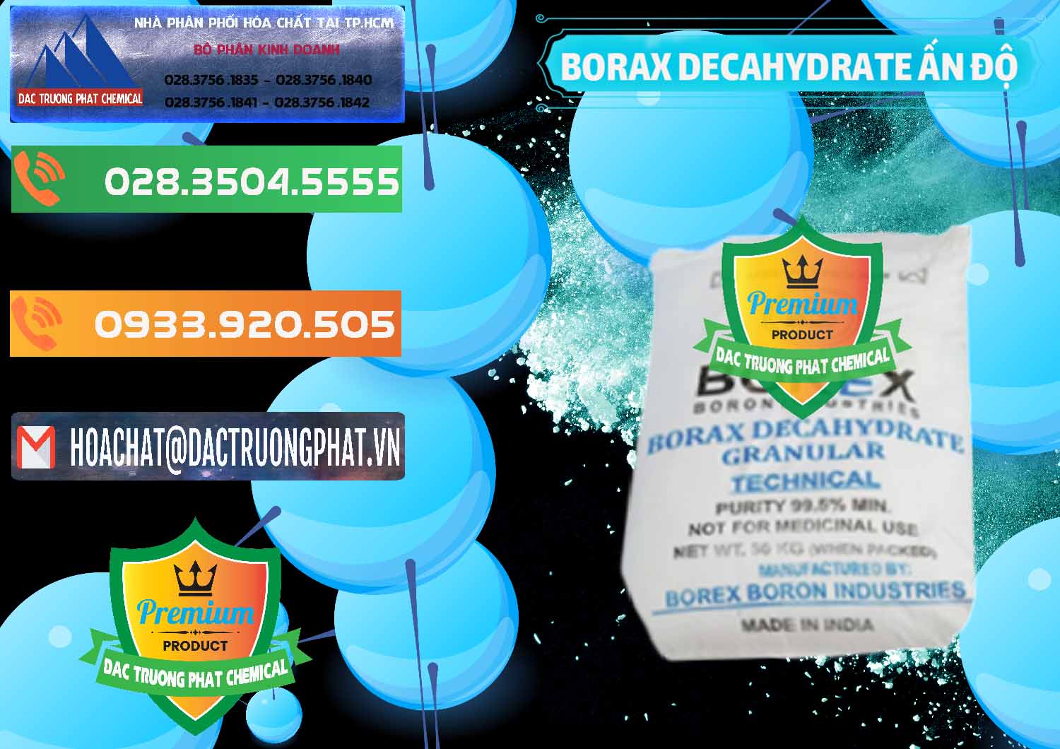 Nhà phân phối ( bán ) Borax Decahydrate Ấn Độ India - 0449 - Chuyên cung ứng - phân phối hóa chất tại TP.HCM - hoachatxulynuoc.com.vn