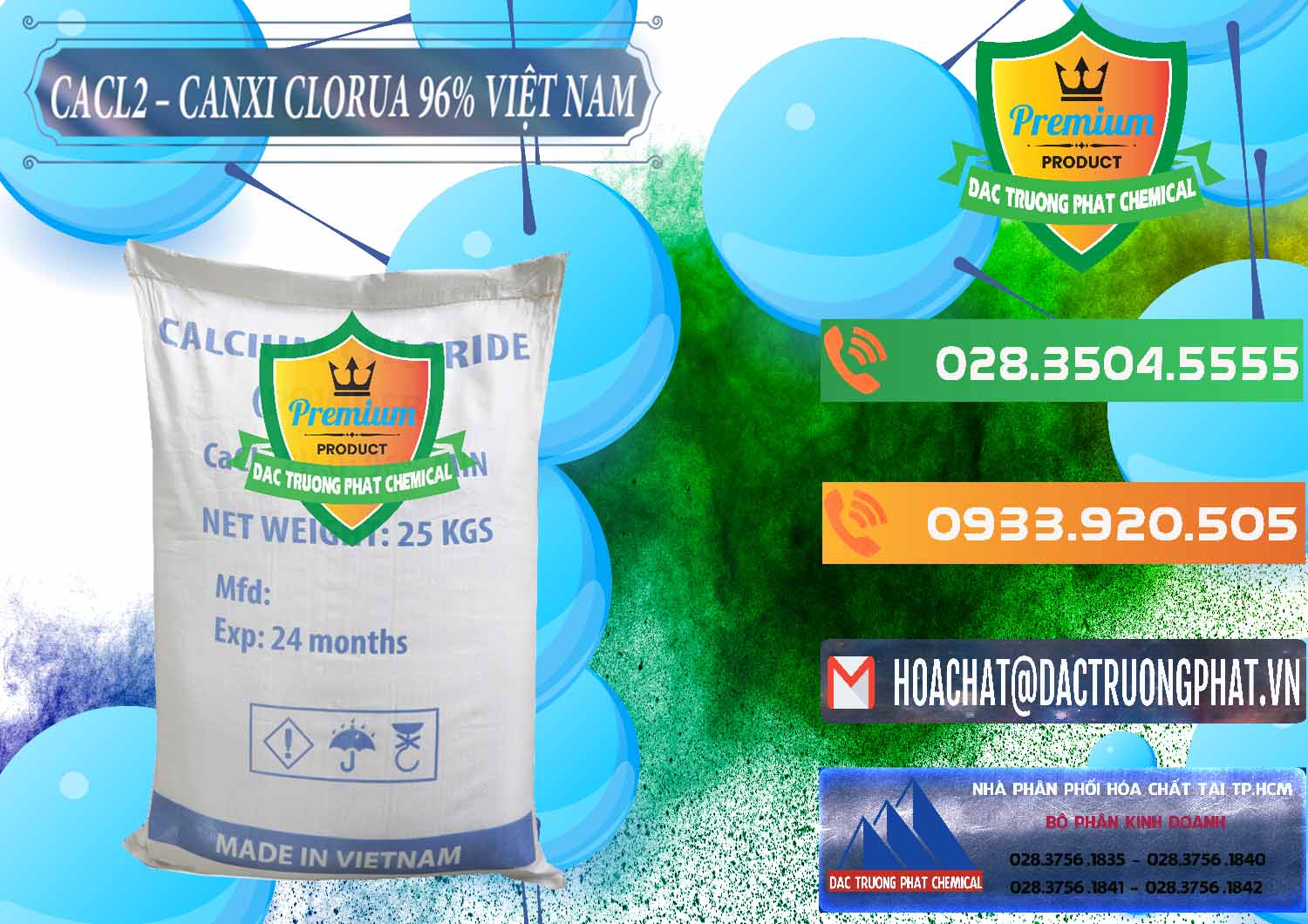 Nhà cung cấp - kinh doanh CaCl2 – Canxi Clorua 96% Việt Nam - 0236 - Cty phân phối - kinh doanh hóa chất tại TP.HCM - hoachatxulynuoc.com.vn